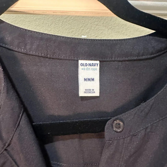 OLD NAVY Little Black Dress Simple Button Front Tank Dress - size Medium - Picture 4 of 6